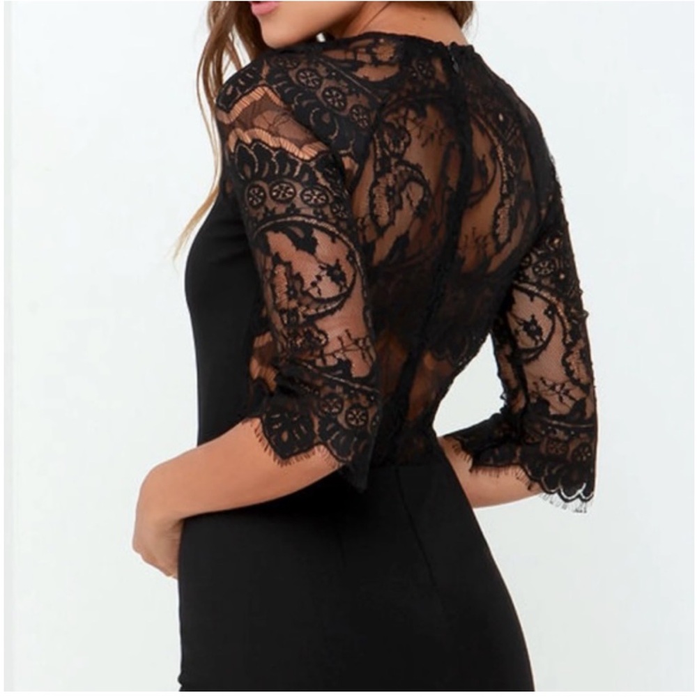 Black Lace Back Dress